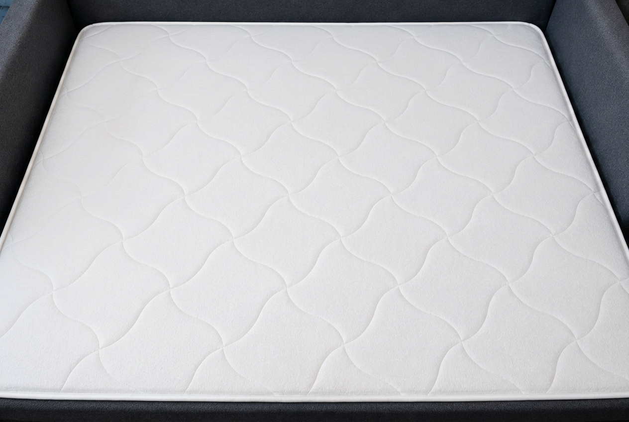 Le même matelas propre et rafraîchi après le nettoyage à domicile